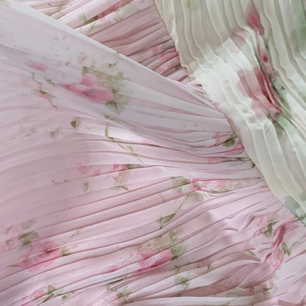 Krissy Romantic Pink Flora Strapless Dress