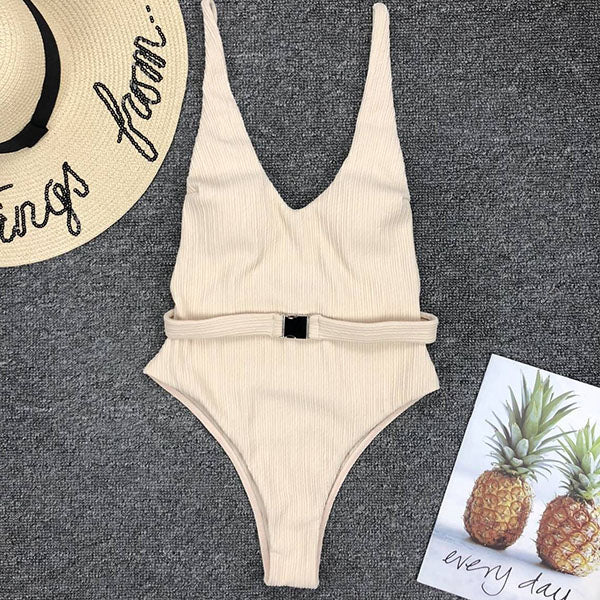 Leigh Belted Swimsuit
