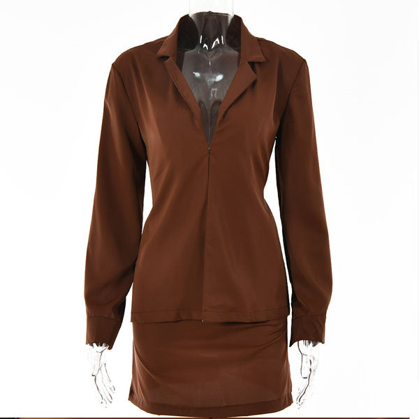 Bella Long Sleeve Shirt & Skirt Set