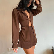 Bella Long Sleeve Shirt & Skirt Set