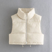 Kacy Sleeveless Puffer Crop Vest