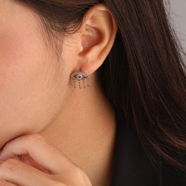 Liliana Evil Eye Tassel Earrings