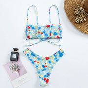 Kyla Bandeau Style Floral Bikini Set