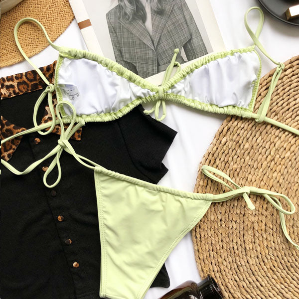 Narissa Tie Front String Bikini Set