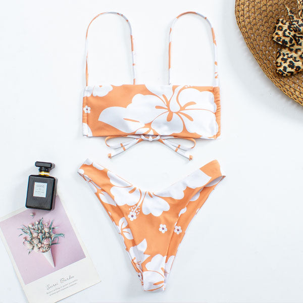 Kyla Bandeau Style Floral Bikini Set