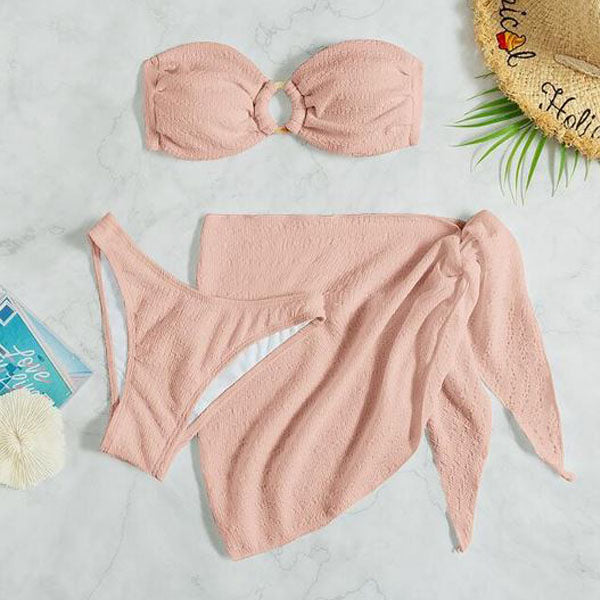 3 piece bikini shop set headband