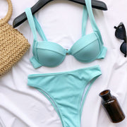 Tara Ribbed Style High Waist Bikini