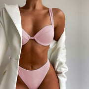 Tara Ribbed Style High Waist Bikini
