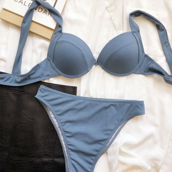 Tara Ribbed Style High Waist Bikini