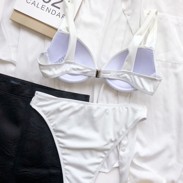 Tara Ribbed Style High Waist Bikini