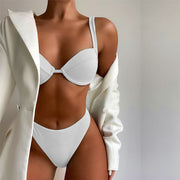 Tara Ribbed Style High Waist Bikini