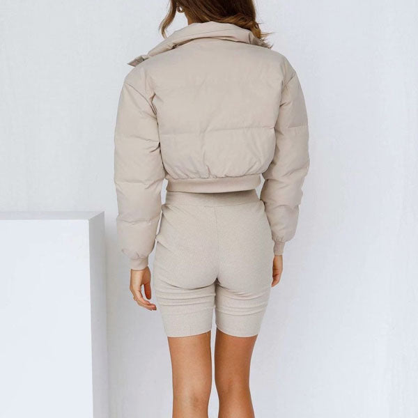 Karris Quilted Cropped Puffer Jacket