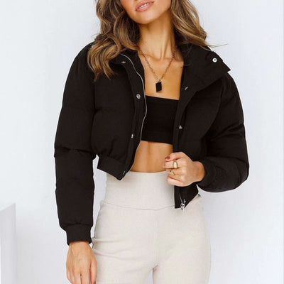 Karris Quilted Cropped Puffer Jacket