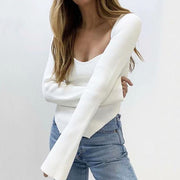 Charlie Scoop Neck Knit Top