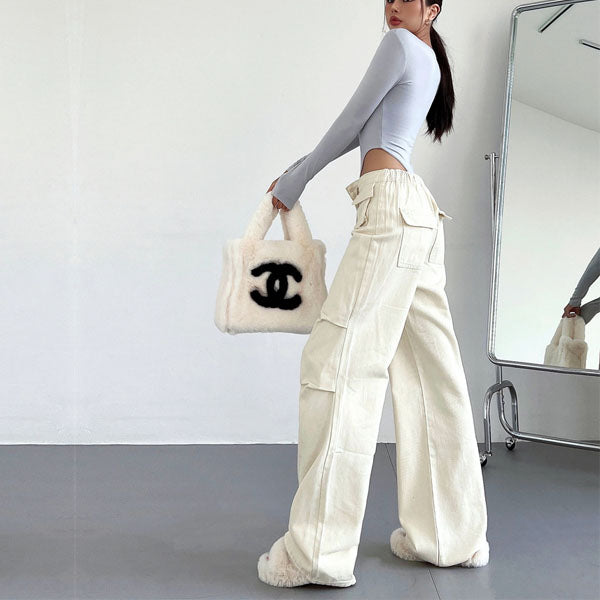 Danni Mid Rise Straight Leg Cargo Pants
