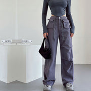 Danni Mid Rise Straight Leg Cargo Pants
