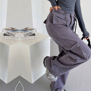 Danni Mid Rise Straight Leg Cargo Pants