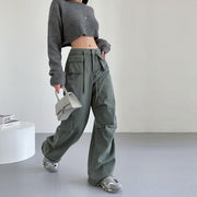 Danni Mid Rise Straight Leg Cargo Pants