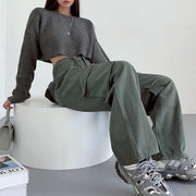 Danni Mid Rise Straight Leg Cargo Pants