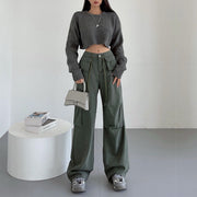 Danni Mid Rise Straight Leg Cargo Pants