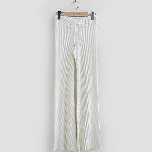 Hollie Ribbed Knit Wide Leg Pants