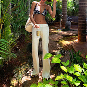 Hollie Ribbed Knit Wide Leg Pants