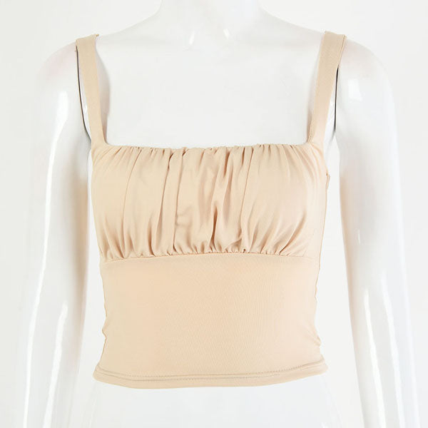Alisha Ruched Front Crop Top