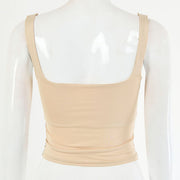 Alisha Ruched Front Crop Top