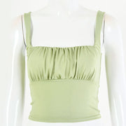 Alisha Ruched Front Crop Top
