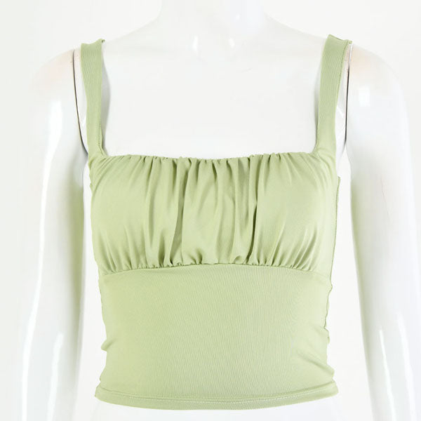 Alisha Ruched Front Crop Top