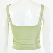 Alisha Ruched Front Crop Top