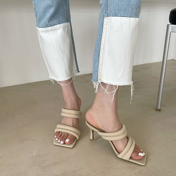 Reiko Double Strap Heel Sandals