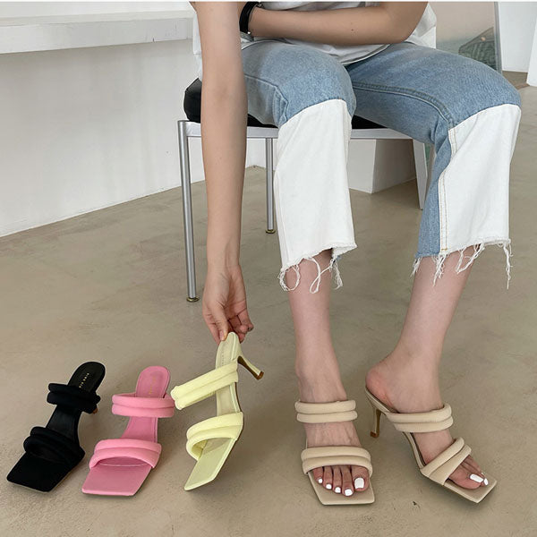 Reiko Double Strap Heel Sandals