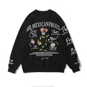 Isa Floral Embroidery Pullover SweatShirt