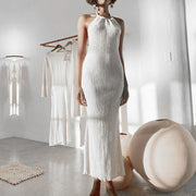 Felicia White Halter Dress