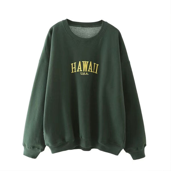 Edith Hawaii USA Oversize Pullover SweatShirt