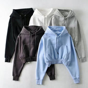 Anabelle Cropped Hoodie Sweater Top