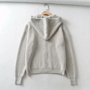 Belinda Ribbed Style Hoodie Sweater