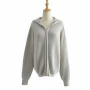 Belinda Ribbed Style Hoodie Sweater