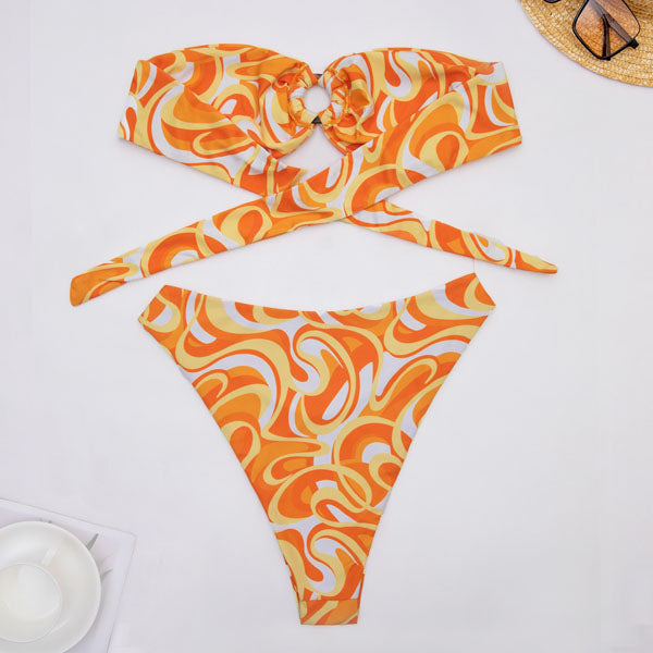 Xera Psychedelic Print Strapless Bikini