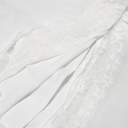 Lalisa Lace Trim Ruched Front Mini Dress