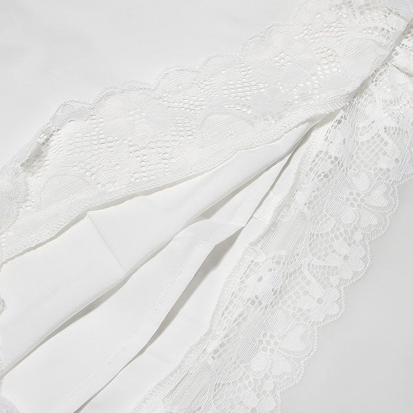 Lalisa Lace Trim Ruched Front Mini Dress