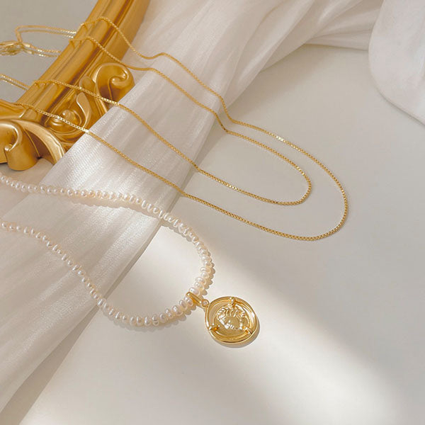 Fanny Gold Baroque Pearl Layered Necklace