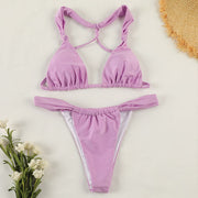 Krystal Triangle Cups Tie Back Bikini