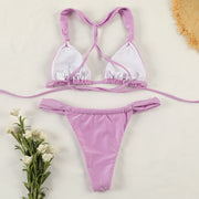 Krystal Triangle Cups Tie Back Bikini