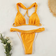 Krystal Triangle Cups Tie Back Bikini