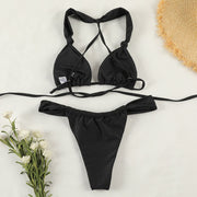 Krystal Triangle Cups Tie Back Bikini