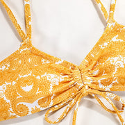 Winnie Amoeba Print Bandeau Style Bikini