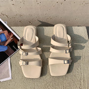 Julia Multi Strap Open Toe Slide Sandals