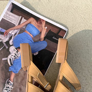 Julia Multi Strap Open Toe Slide Sandals
